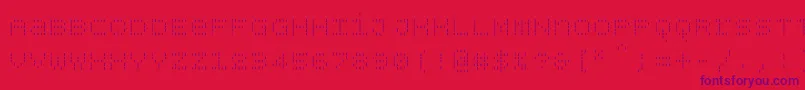 Bpdotsunicasevertical Font – Purple Fonts on Red Background