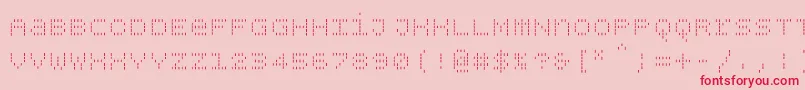 Bpdotsunicasevertical Font – Red Fonts on Pink Background