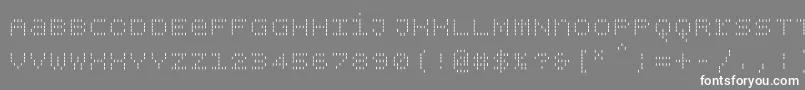 Bpdotsunicasevertical Font – White Fonts on Gray Background
