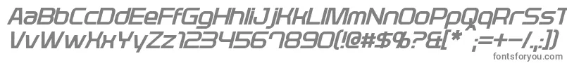 フォントPlavskyItalic – 灰色のフォント