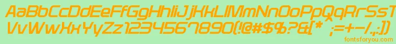 PlavskyItalic Font – Orange Fonts on Green Background