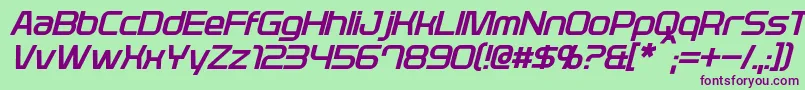 PlavskyItalic Font – Purple Fonts on Green Background