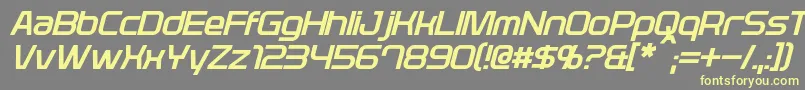 PlavskyItalic Font – Yellow Fonts on Gray Background