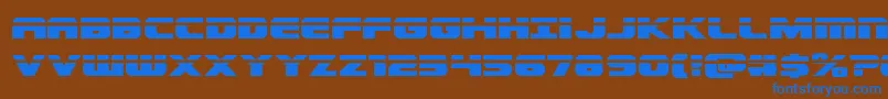 Dekarangerlaser Font – Blue Fonts on Brown Background