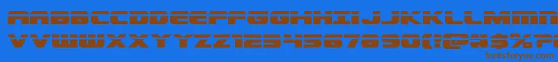 Dekarangerlaser Font – Brown Fonts on Blue Background