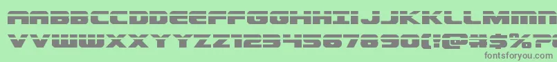 Dekarangerlaser Font – Gray Fonts on Green Background