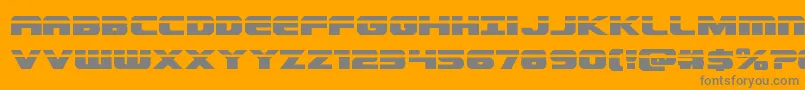 Dekarangerlaser Font – Gray Fonts on Orange Background