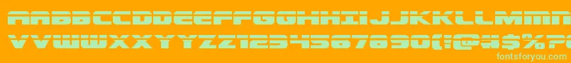 Dekarangerlaser Font – Green Fonts on Orange Background