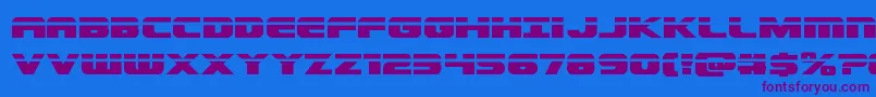 Dekarangerlaser Font – Purple Fonts on Blue Background