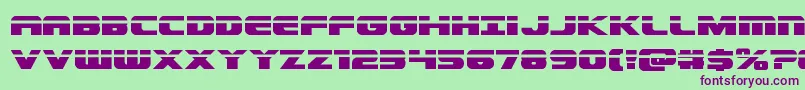 Dekarangerlaser Font – Purple Fonts on Green Background