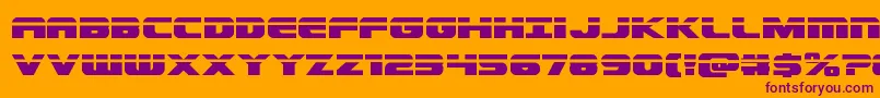 Dekarangerlaser Font – Purple Fonts on Orange Background