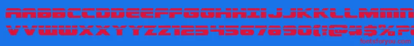 Dekarangerlaser Font – Red Fonts on Blue Background