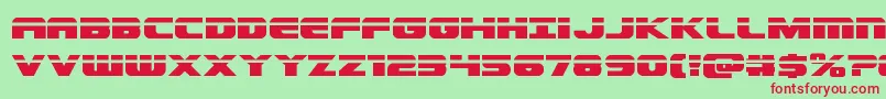 Dekarangerlaser Font – Red Fonts on Green Background