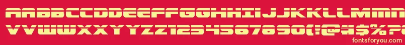 Dekarangerlaser Font – Yellow Fonts on Red Background