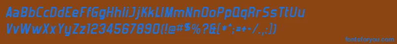 Forgotbi Font – Blue Fonts on Brown Background