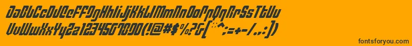 PhiladelphiaItalicLight Font – Black Fonts on Orange Background