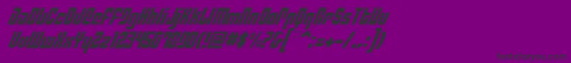 Czcionka PhiladelphiaItalicLight – czarne czcionki na fioletowym tle
