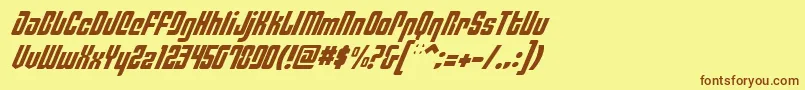 PhiladelphiaItalicLight Font – Brown Fonts on Yellow Background