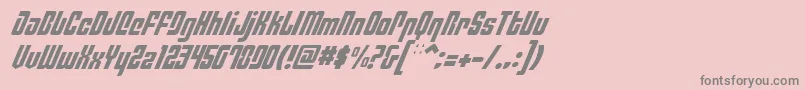 PhiladelphiaItalicLight Font – Gray Fonts on Pink Background