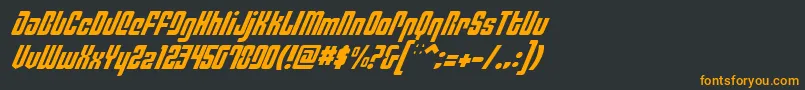 PhiladelphiaItalicLight Font – Orange Fonts on Black Background