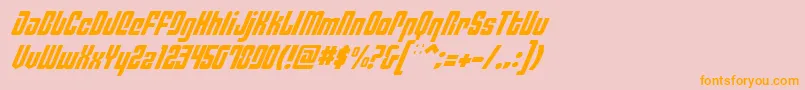 PhiladelphiaItalicLight Font – Orange Fonts on Pink Background