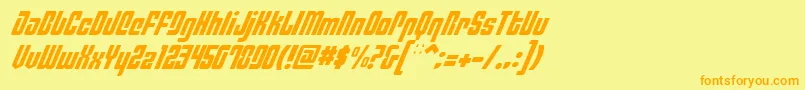 PhiladelphiaItalicLight Font – Orange Fonts on Yellow Background