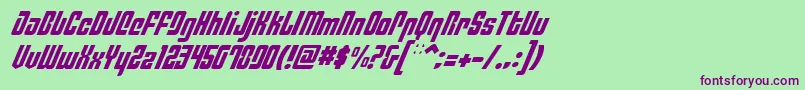 PhiladelphiaItalicLight Font – Purple Fonts on Green Background