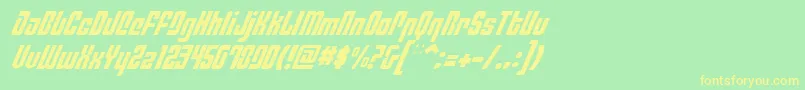 PhiladelphiaItalicLight Font – Yellow Fonts on Green Background