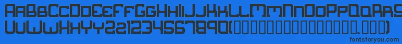 Suborban Font – Black Fonts on Blue Background