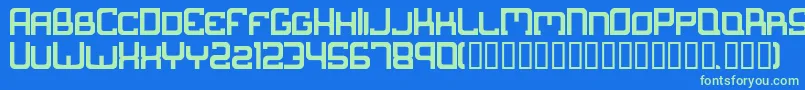 Suborban Font – Green Fonts on Blue Background