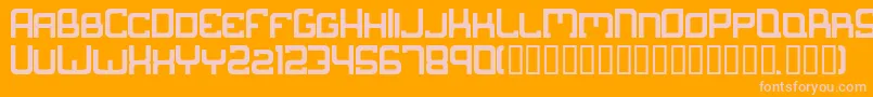 Suborban Font – Pink Fonts on Orange Background