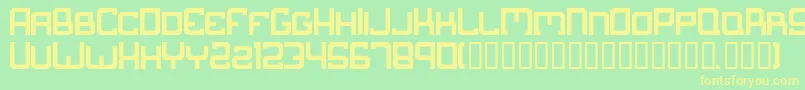 Suborban Font – Yellow Fonts on Green Background