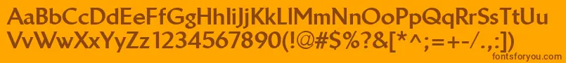 Police LinotypeBreweryHeavy – polices brunes sur fond orange