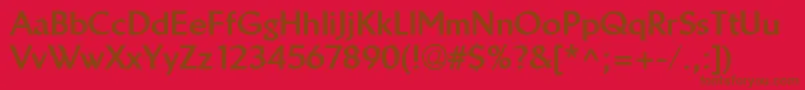 LinotypeBreweryHeavy Font – Brown Fonts on Red Background