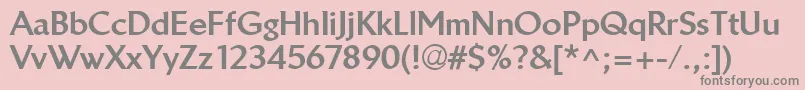 LinotypeBreweryHeavy-Schriftart – Graue Schriften auf rosa Hintergrund