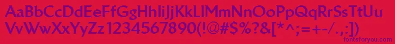 LinotypeBreweryHeavy Font – Purple Fonts on Red Background