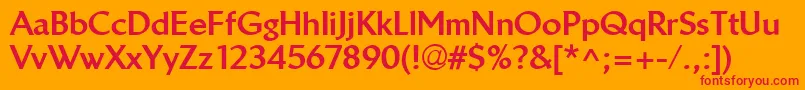 LinotypeBreweryHeavy Font – Red Fonts on Orange Background