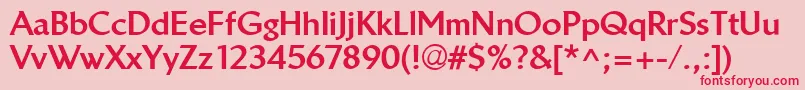 LinotypeBreweryHeavy Font – Red Fonts on Pink Background