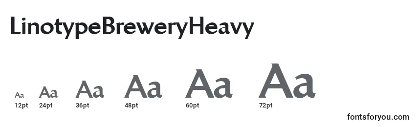 Размеры шрифта LinotypeBreweryHeavy