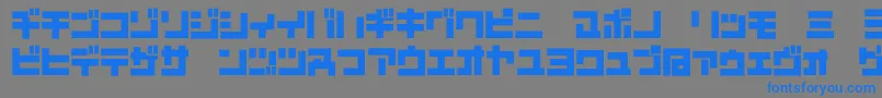 D3MouldismKatakana Font – Blue Fonts on Gray Background