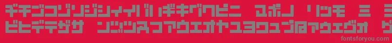D3MouldismKatakana Font – Gray Fonts on Red Background