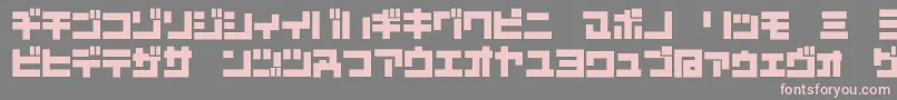 D3MouldismKatakana Font – Pink Fonts on Gray Background