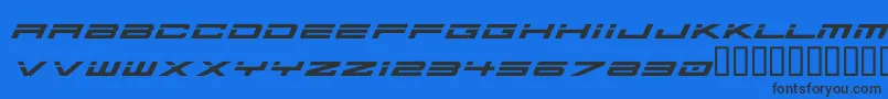 Ausprobe Font – Black Fonts on Blue Background