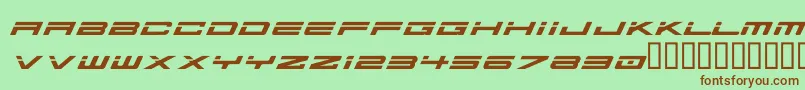 Ausprobe Font – Brown Fonts on Green Background