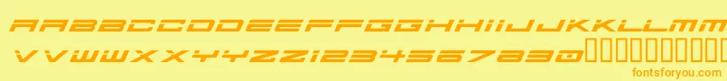 Ausprobe Font – Orange Fonts on Yellow Background