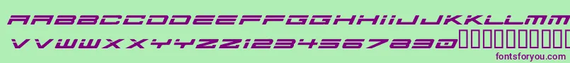 Ausprobe Font – Purple Fonts on Green Background