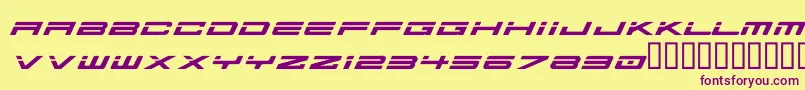 Ausprobe Font – Purple Fonts on Yellow Background