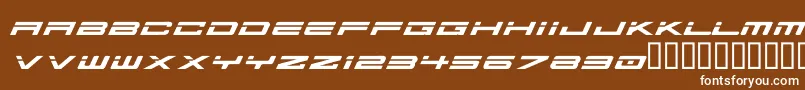 Ausprobe Font – White Fonts on Brown Background