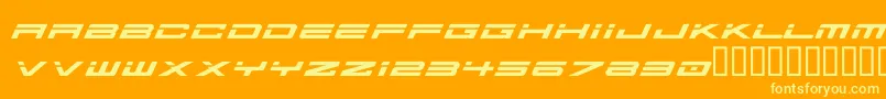 Ausprobe Font – Yellow Fonts on Orange Background