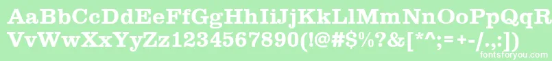 Clarendon Font – White Fonts on Green Background